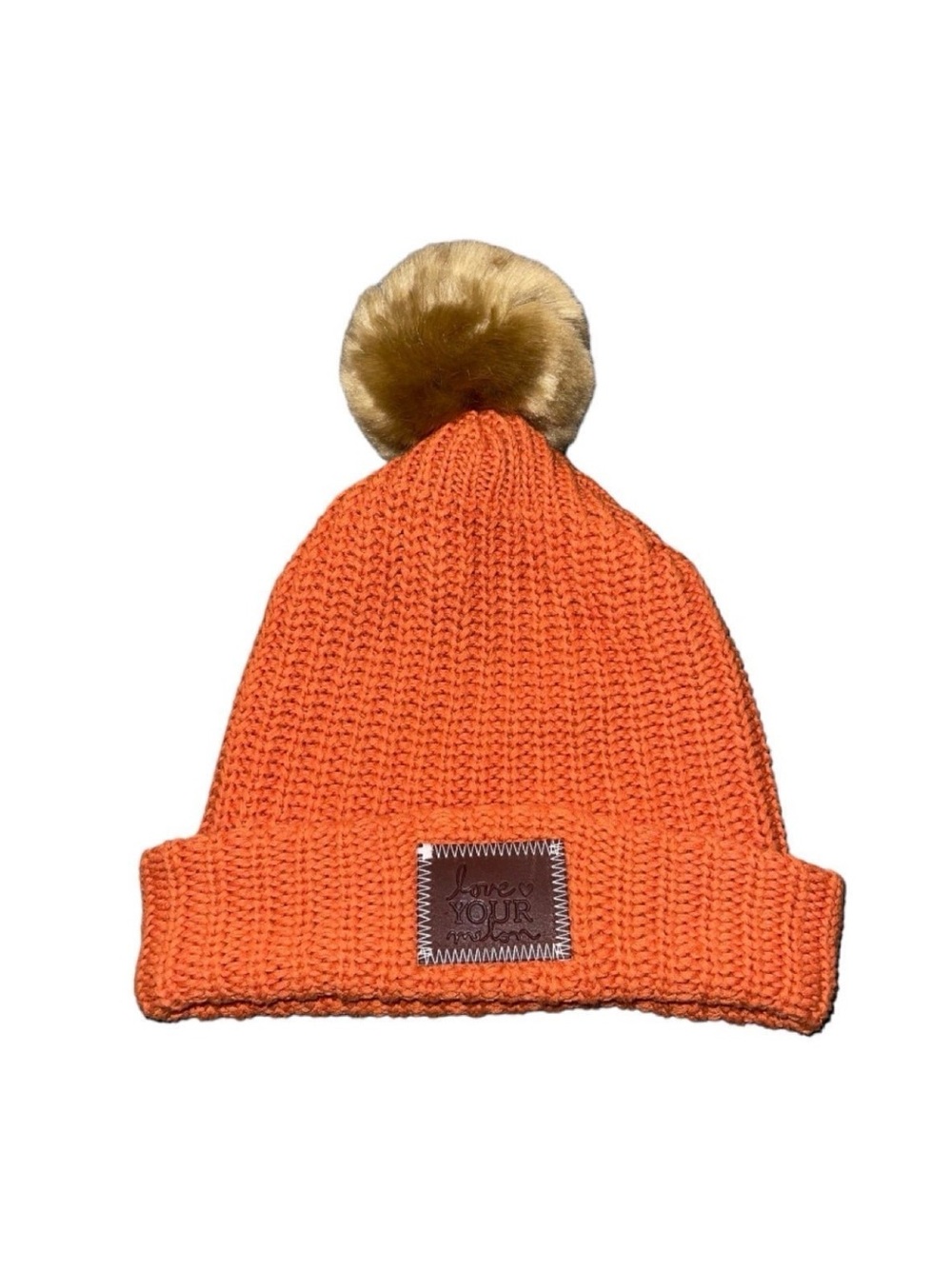 Love Your Melon Burnt Orange Pom Beanie